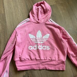 Adidas Pink Hoodie with White Logo